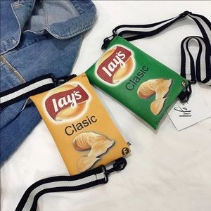 NEW Potato Chip Canvas Crossbody Handbags